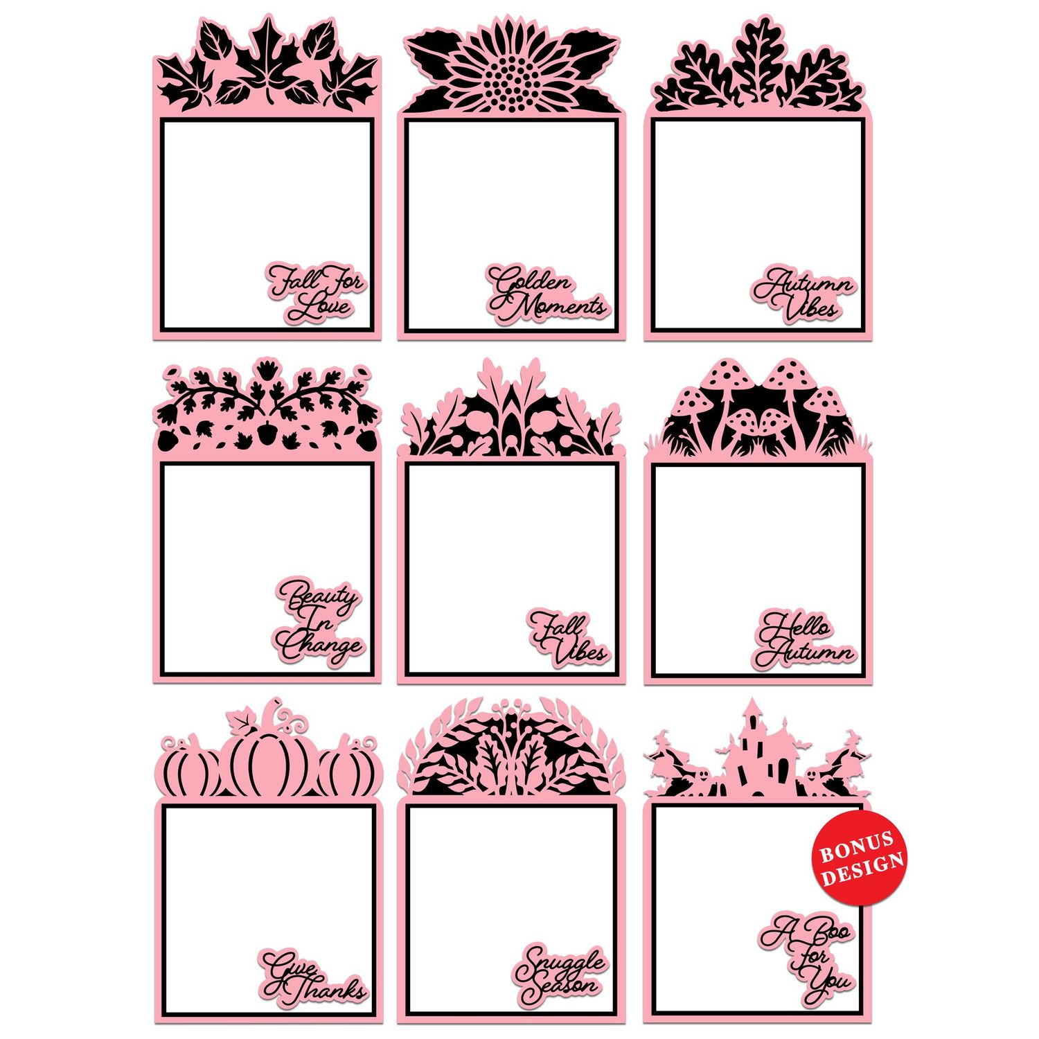 Reverse Easel Autumnal Cards SVG Cutting Files Reverse Easel Autumnal Cards SVG Cutting Files
