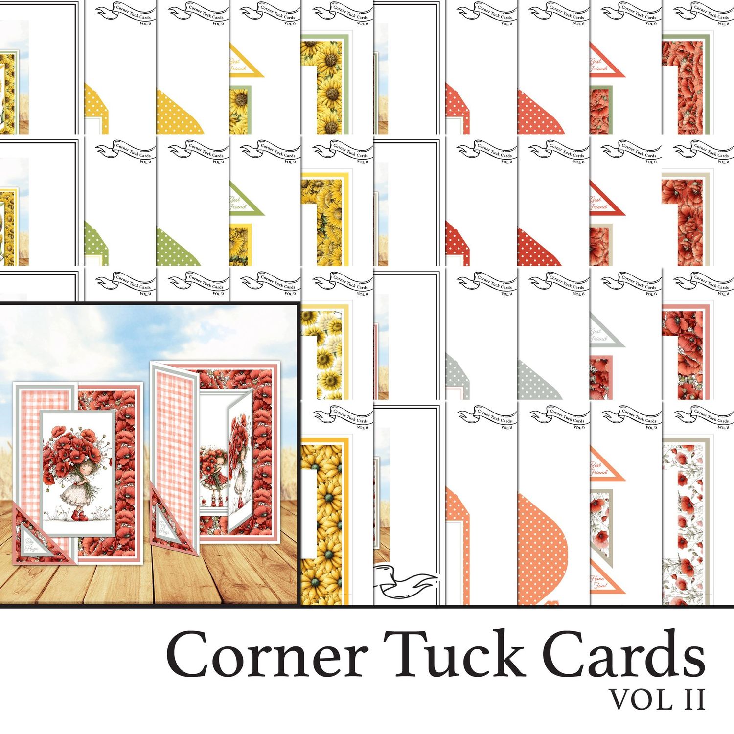 Corner Tuck Cards Vol II Kinetic Digital Project with Bonus SVGs Corner Tuck Cards Vol II Kinetic Digital Project with Bonus SVGs