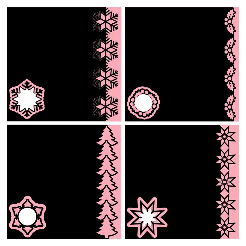 Festive Detail Edged Cards SVG Cutting Files Festive Detail Edged Cards SVG Cutting Files