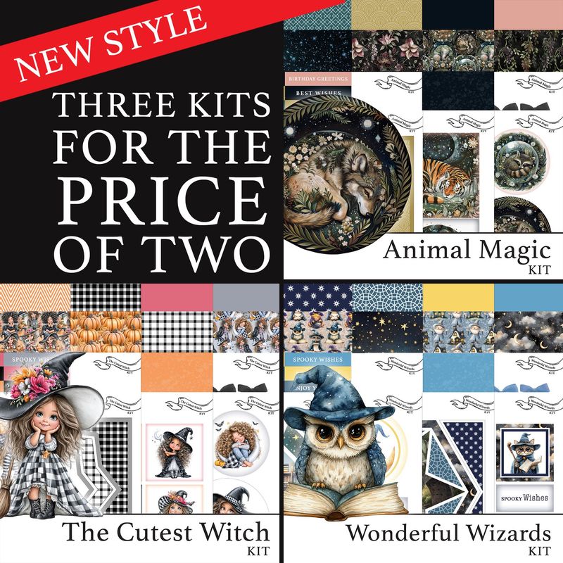 NEW STYLE 3 for 2 - Animal Magic Digital Kit, The Cutest Witch Digital Kit & Wonderful Wizards Digital Kit NEW STYLE 3 for 2 - Animal Magic Digital Kit, The Cutest Witch Digital Kit & Wonderful Wizards Digital Kit