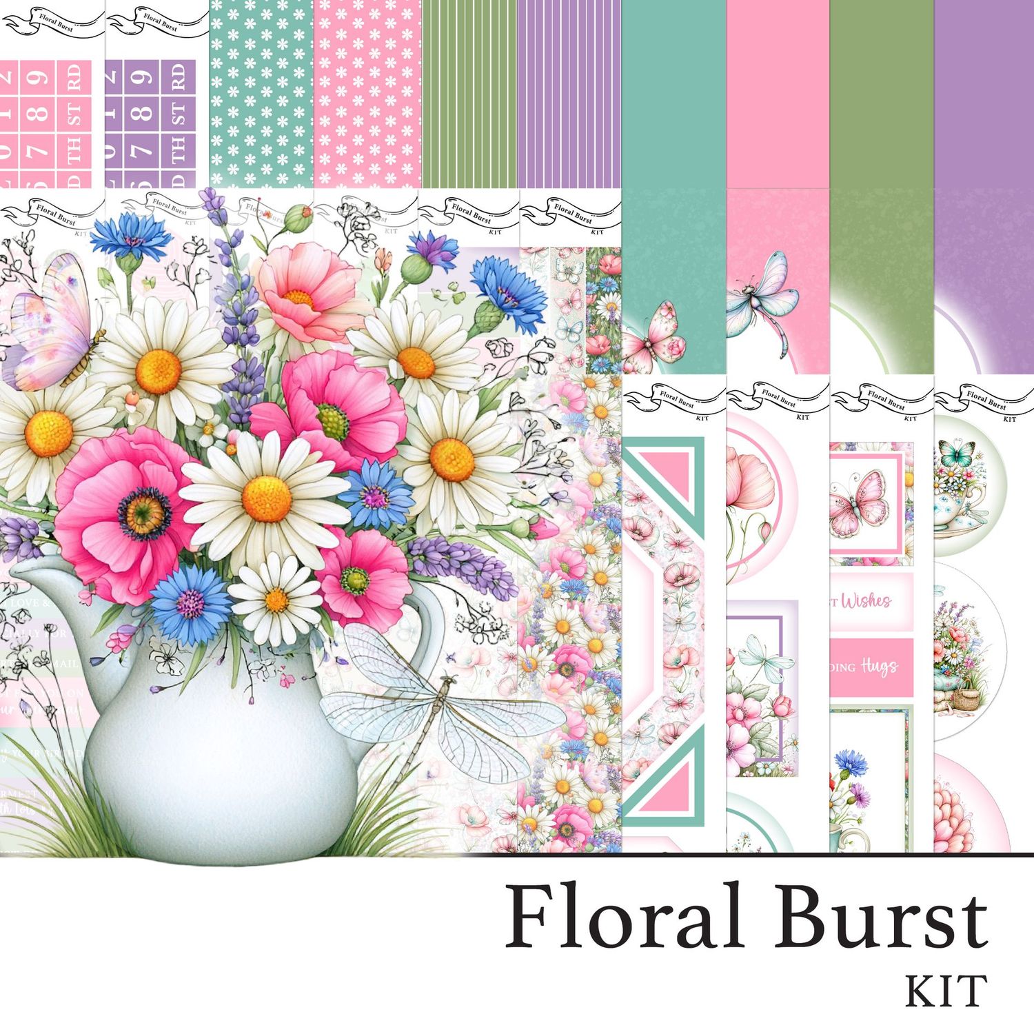 Floral Burst Digital Kit Floral Burst Digital Kit