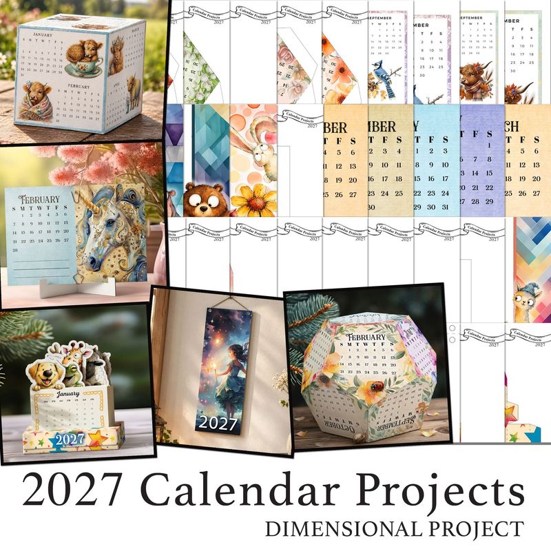 2027 Calendar Projects Dimensional Digital Kit