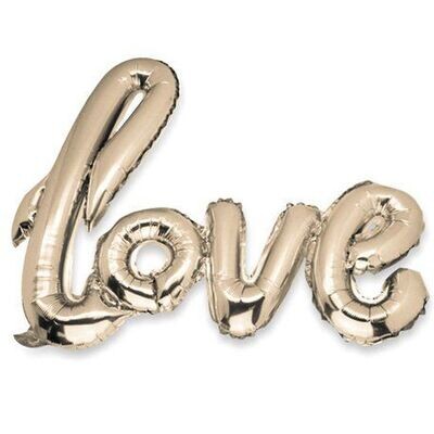 BALLONS LOVE OR & ROSE GOLD 1,04M * 67, 6CM
