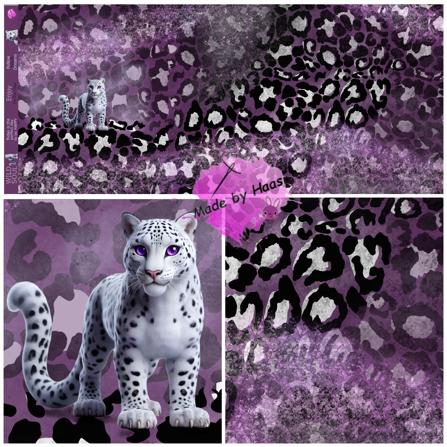 Panel "LeoLove" Bio French Terry Überbreite