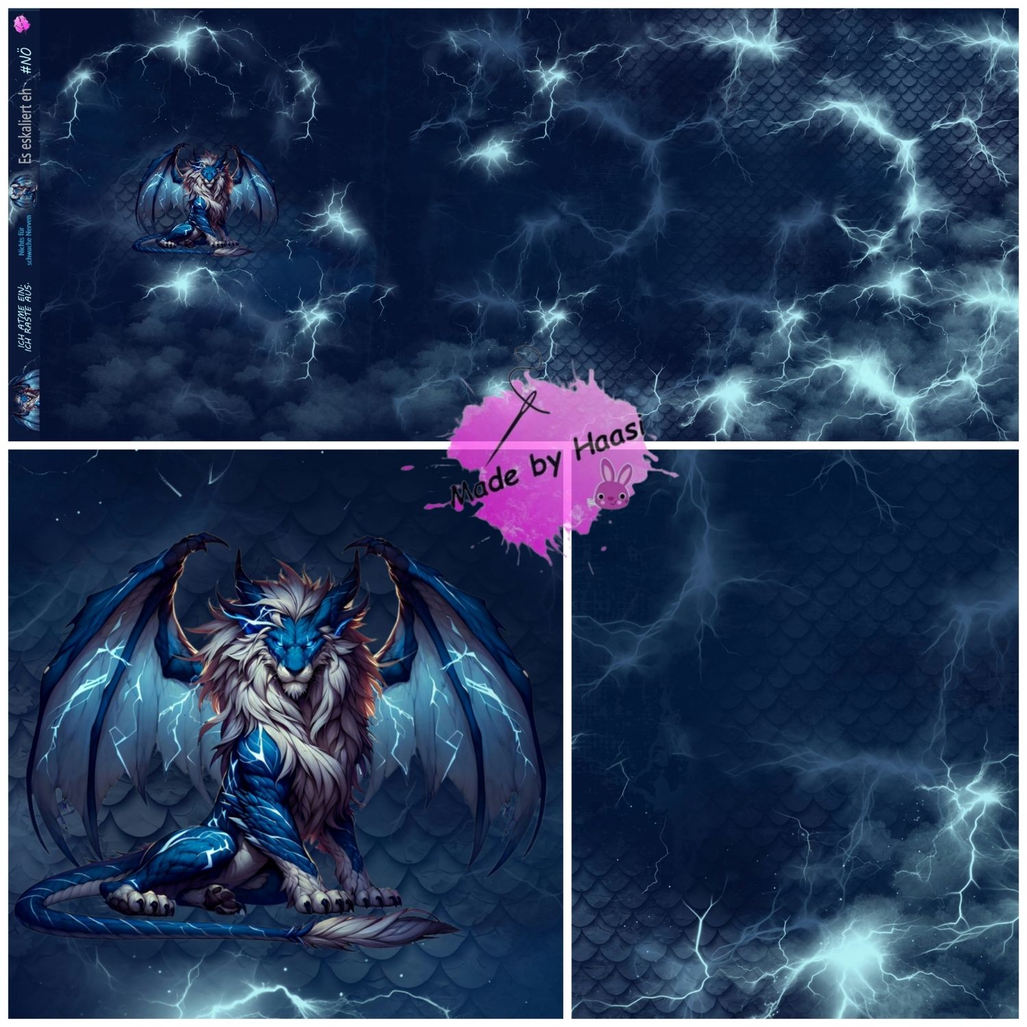 Panel "Flash" Bio Jersey Überbreite