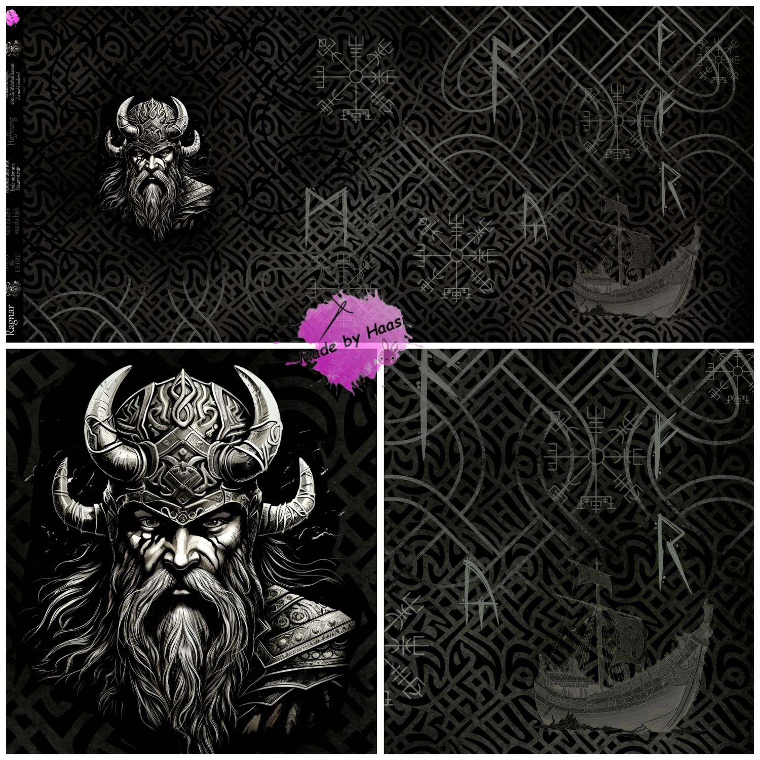  Panel "Ragnar" Bio Jersey Überbreite