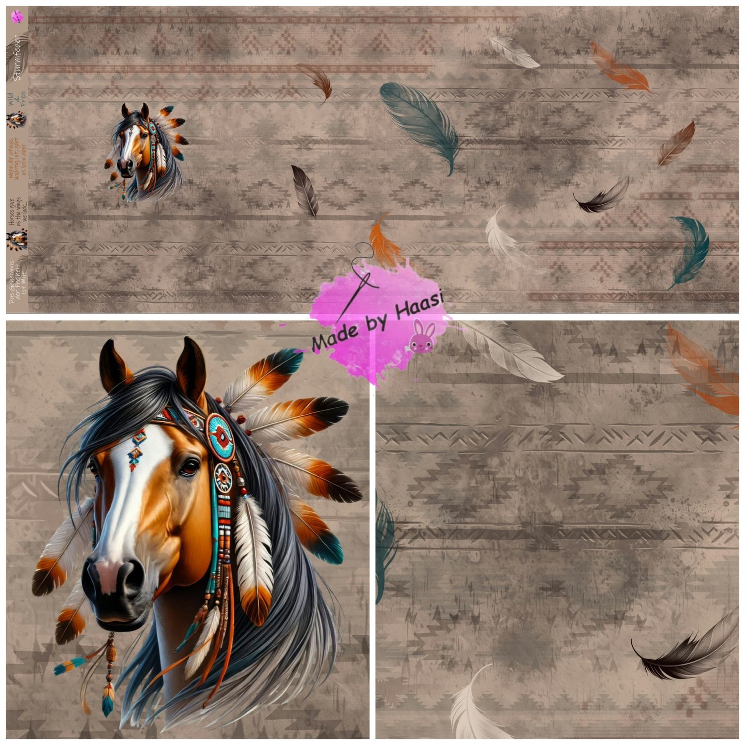 Panel "Sturmfeder" Bio Jersey Überbreite