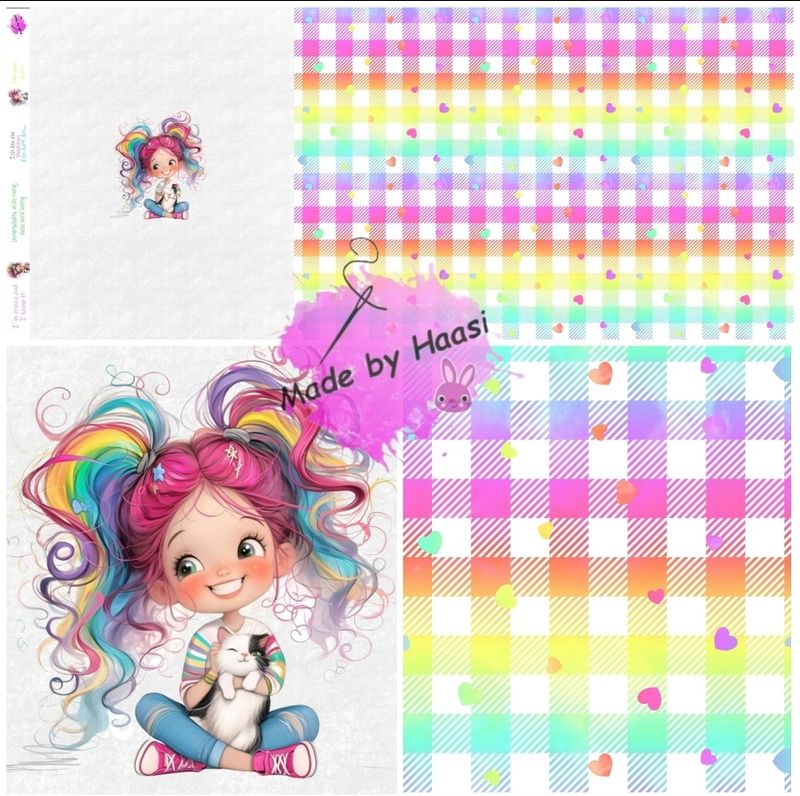 Panel Panel "Girlie" Bio Jersey Überbreite