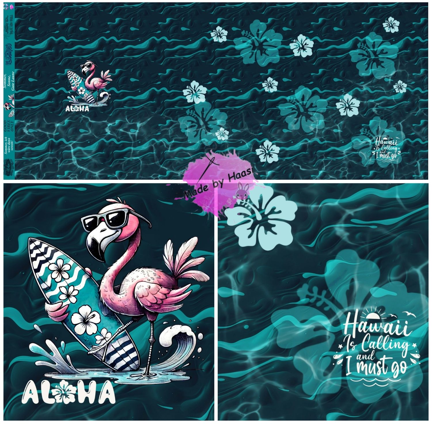 Panel "Flamingo" Bio Jersey Überbreite