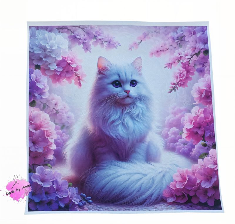 Kunstleder Panel Kunstleder Panel "White Cat 2" 40x40 cm