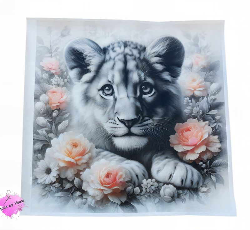 Kunstleder Panel Kunstleder Panel "Baby Löwe" 40x40 cm