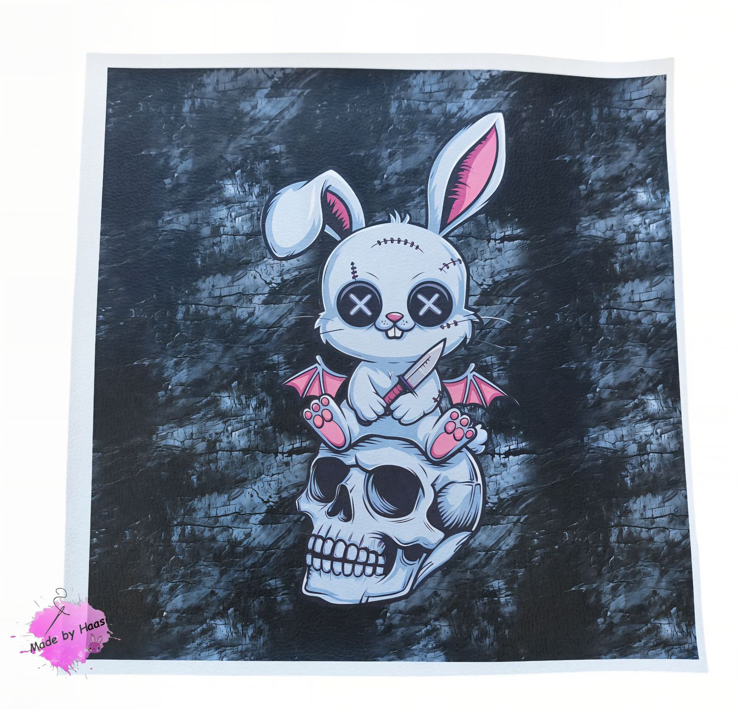 Kunstleder Panel "Bad Bunny" 40x40 cm