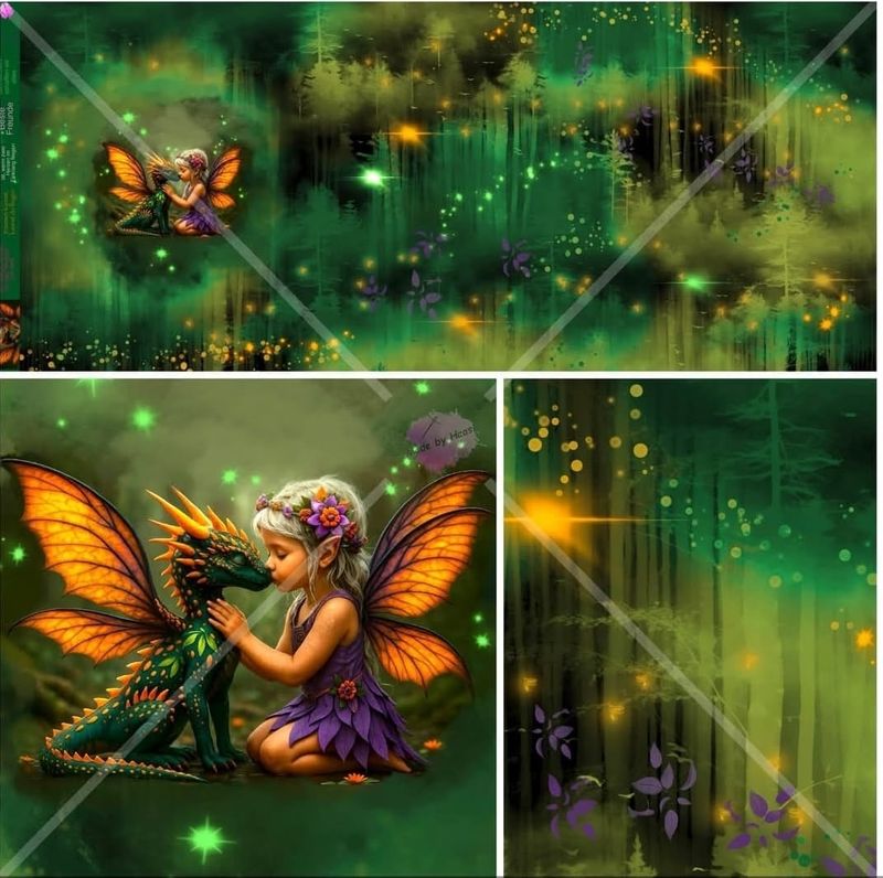 Vorbestellung Panel "Liora & Ember" Bio French Terry Überbreite