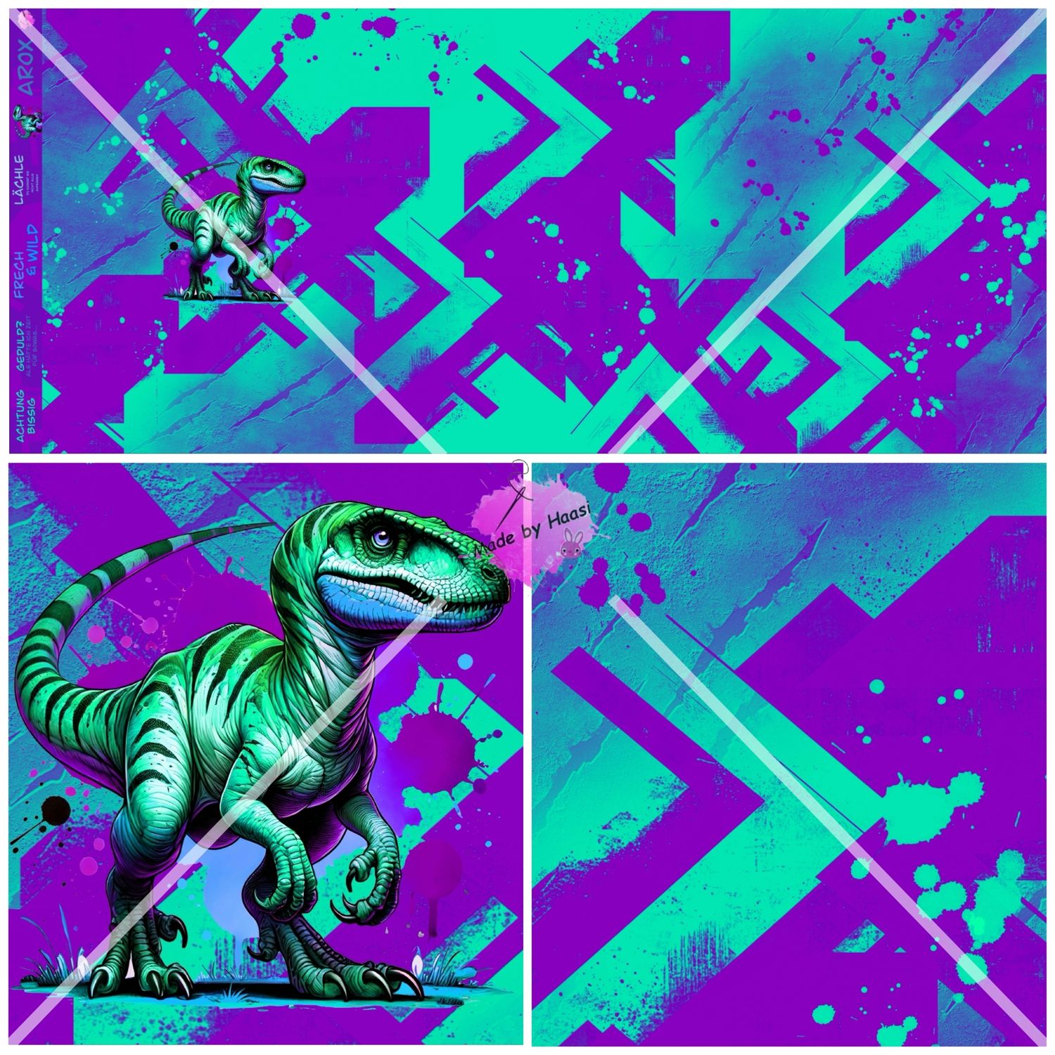 Panel "Arox lila" Bio FrenchTerry Überbreite