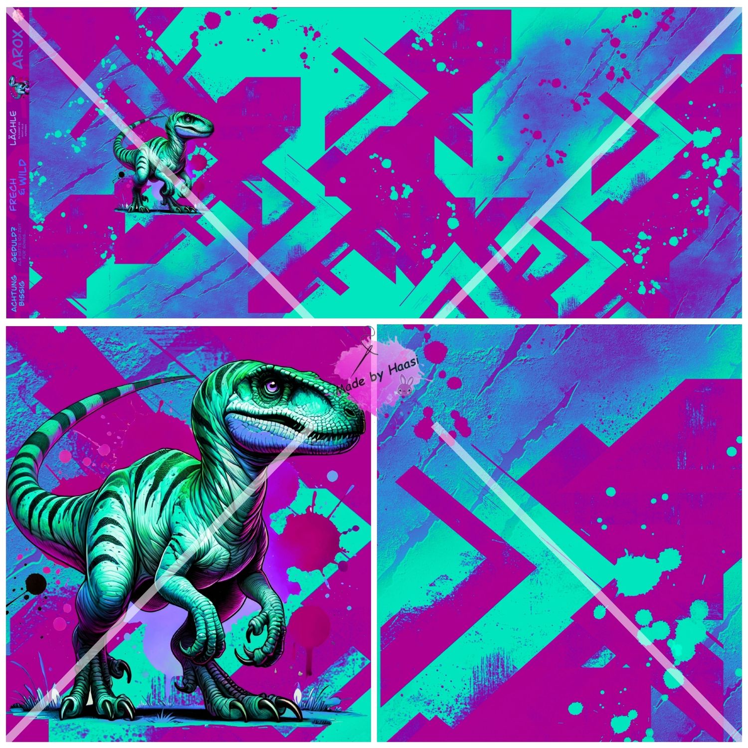 Panel "Arox pink" Bio FrenchTerry Überbreite