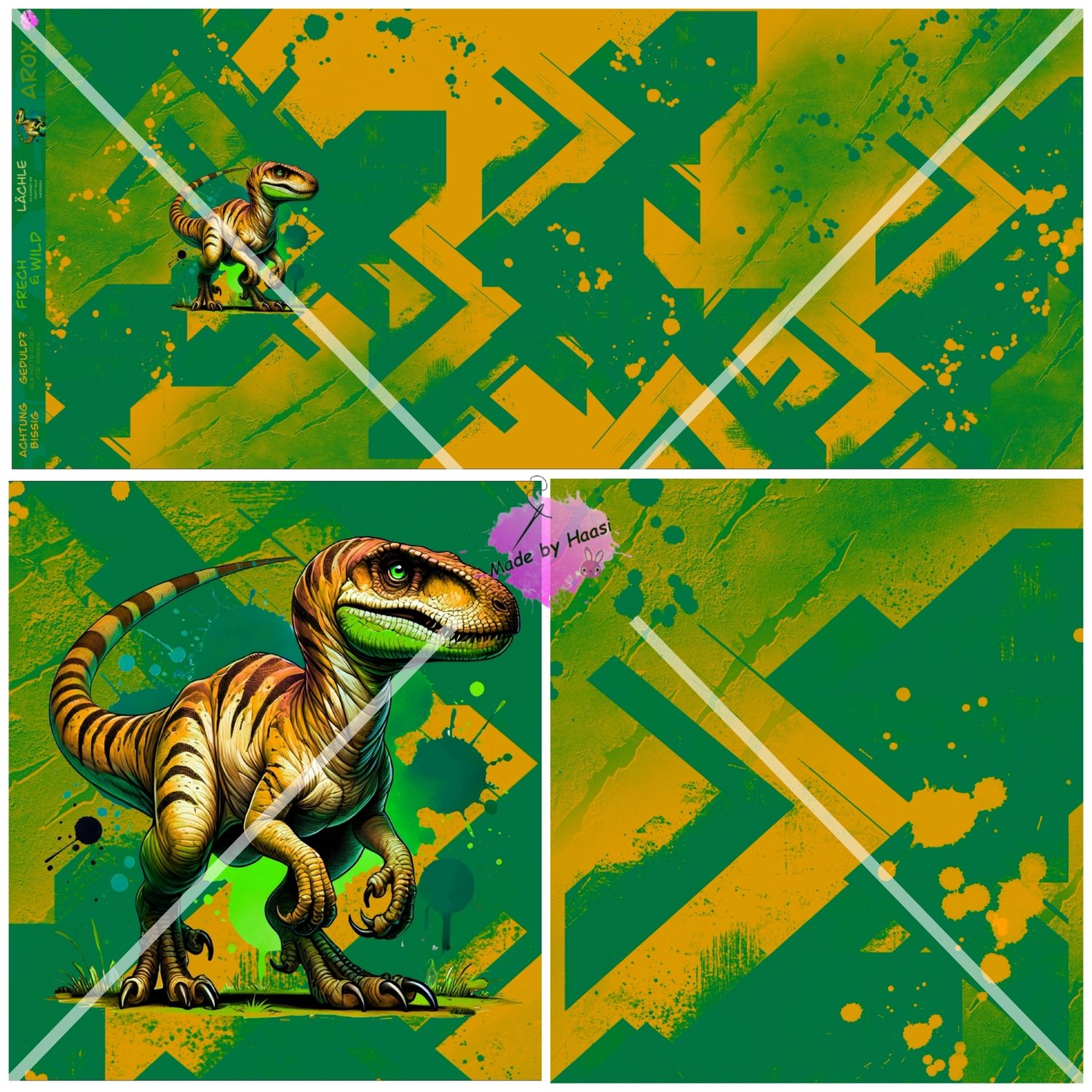 Vorbestellung Panel "Arox Orange" Bio FrenchTerry Überbreite