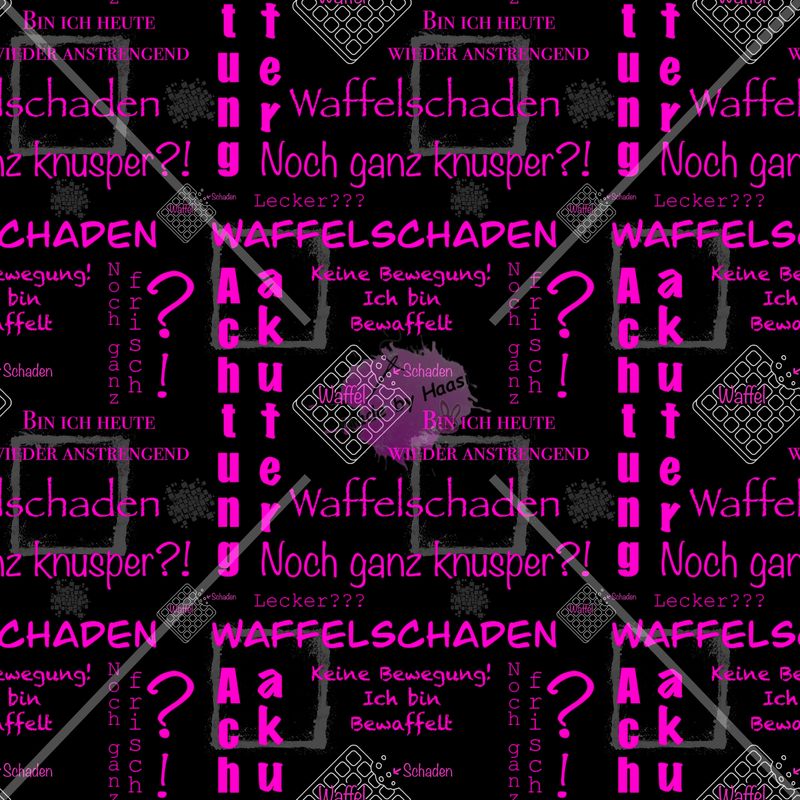 Vorbestellung AO "Waffelschaden pink" Bio FrenchTerry Überbreite 10 cm