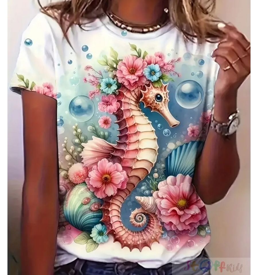 Panel "Seepferdchen" Jersey Überbreite EP Stoffkids