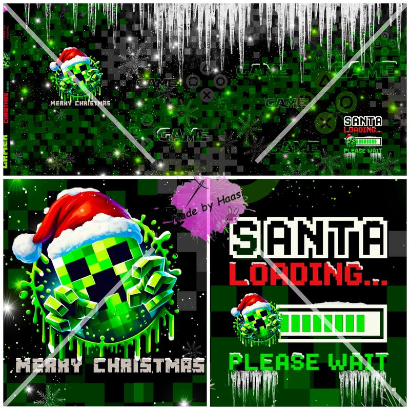  Panel "XMAS Gamer" Bio French Terry Überbreite