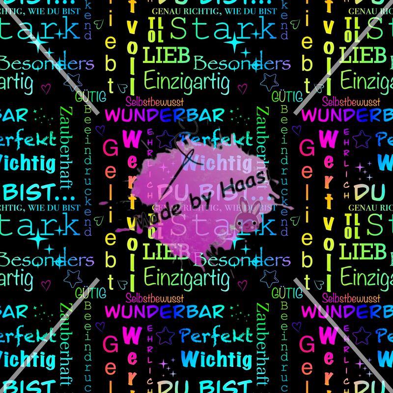 Vorbestellung AO "Du bist..." Wasserabweisender Polyester Panama 0,10 cm