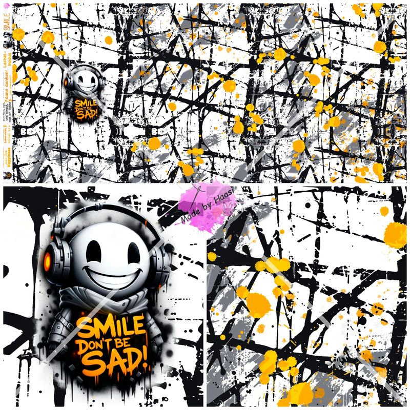 Vorbestellung Panel "Smile" Bio French Terry Überbreite