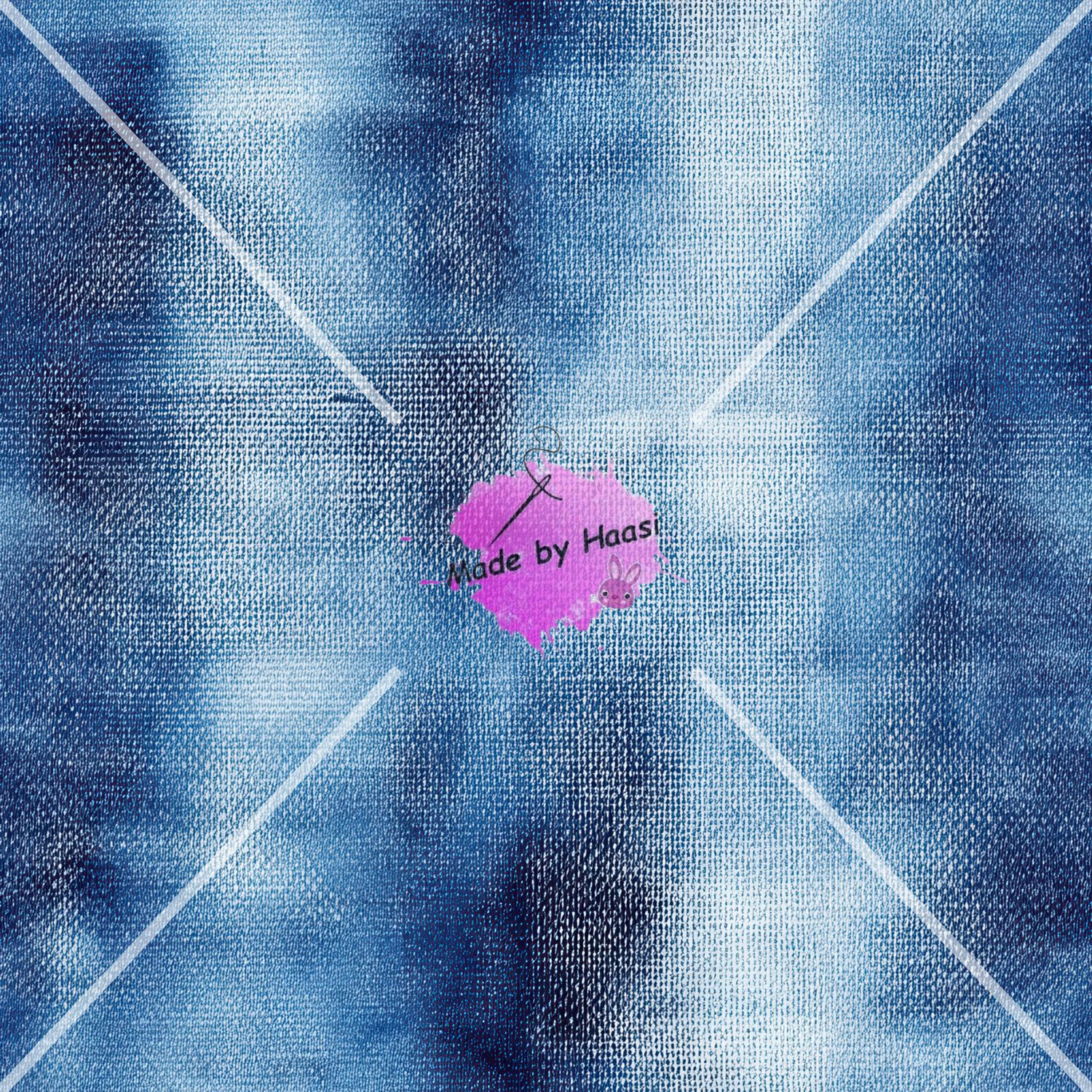 Vorbestellung AO "Haasi Denim 1" Bio French Terry Überbreite 10 cm