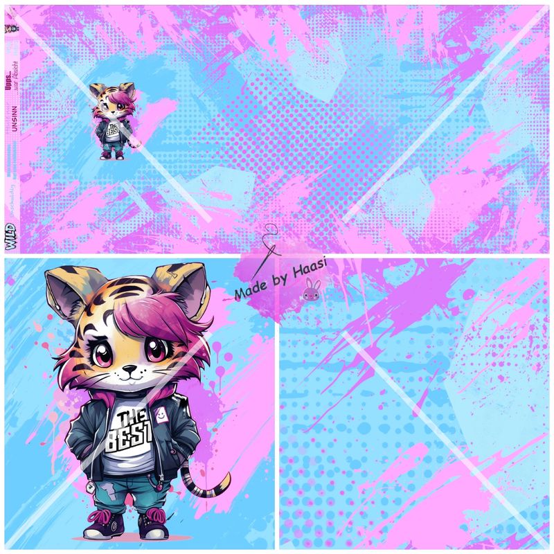 Vorbestellung Panel "StreetKitty" Bio French Terry Überbreite