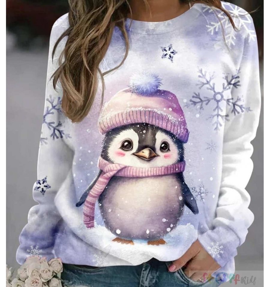 Panel Winter Pinguin Sommersweat 100x180 EP Stoffkids 