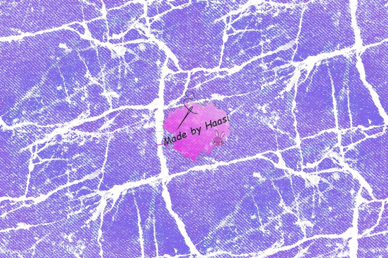 10 cm Allover Denim Risse Flieder Bio French Terry