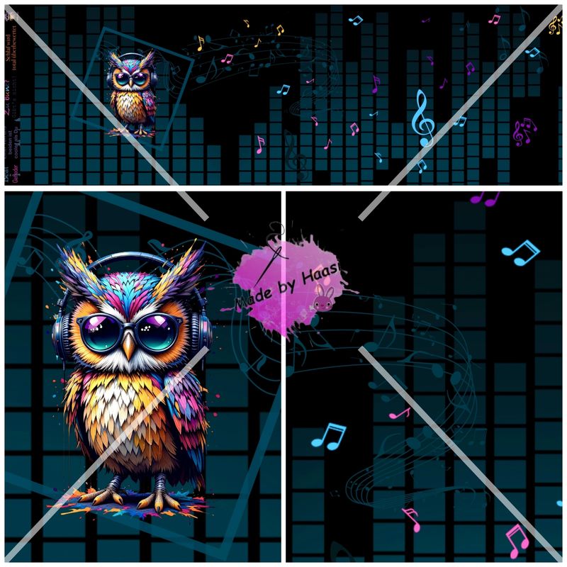 Panel Panel "DJ Feather" Wasserabweisender Polyester Panama