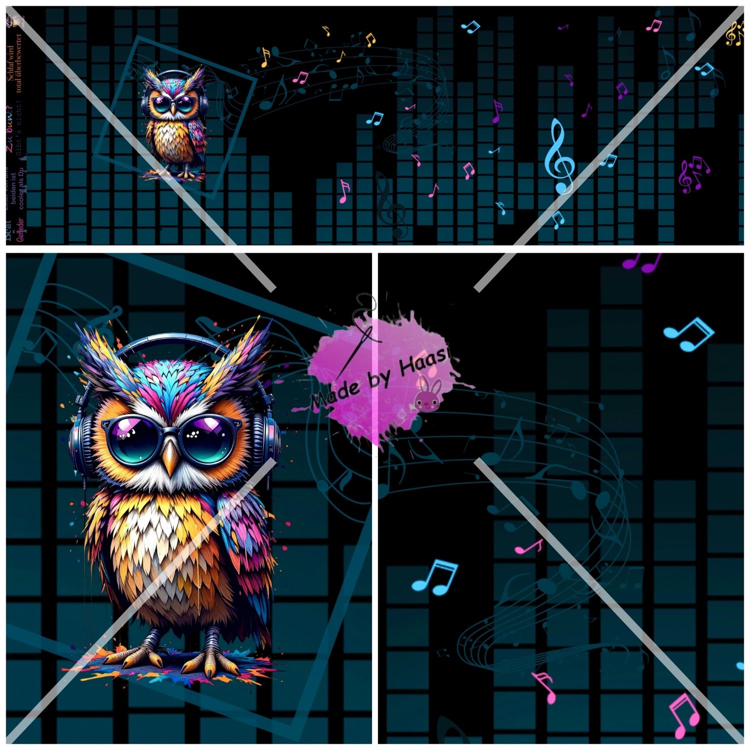 Panel "DJ Feather" Wasserabweisender Polyester Panama