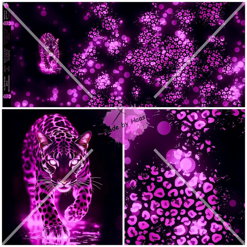 Panel Magic Leo Pink Bio French Terry Überbreite