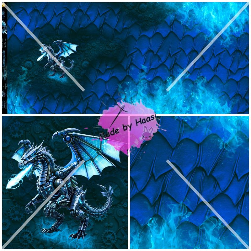 Vorbestellung Panel Vorbestellung Panel "Taron Blau" Bio French Terry Überbreite