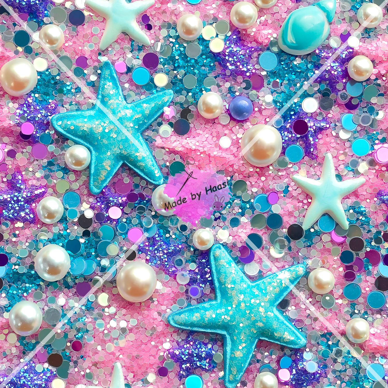 AO AO "Glitzer Sterne" Bio Jersey Überbreite 10 cm