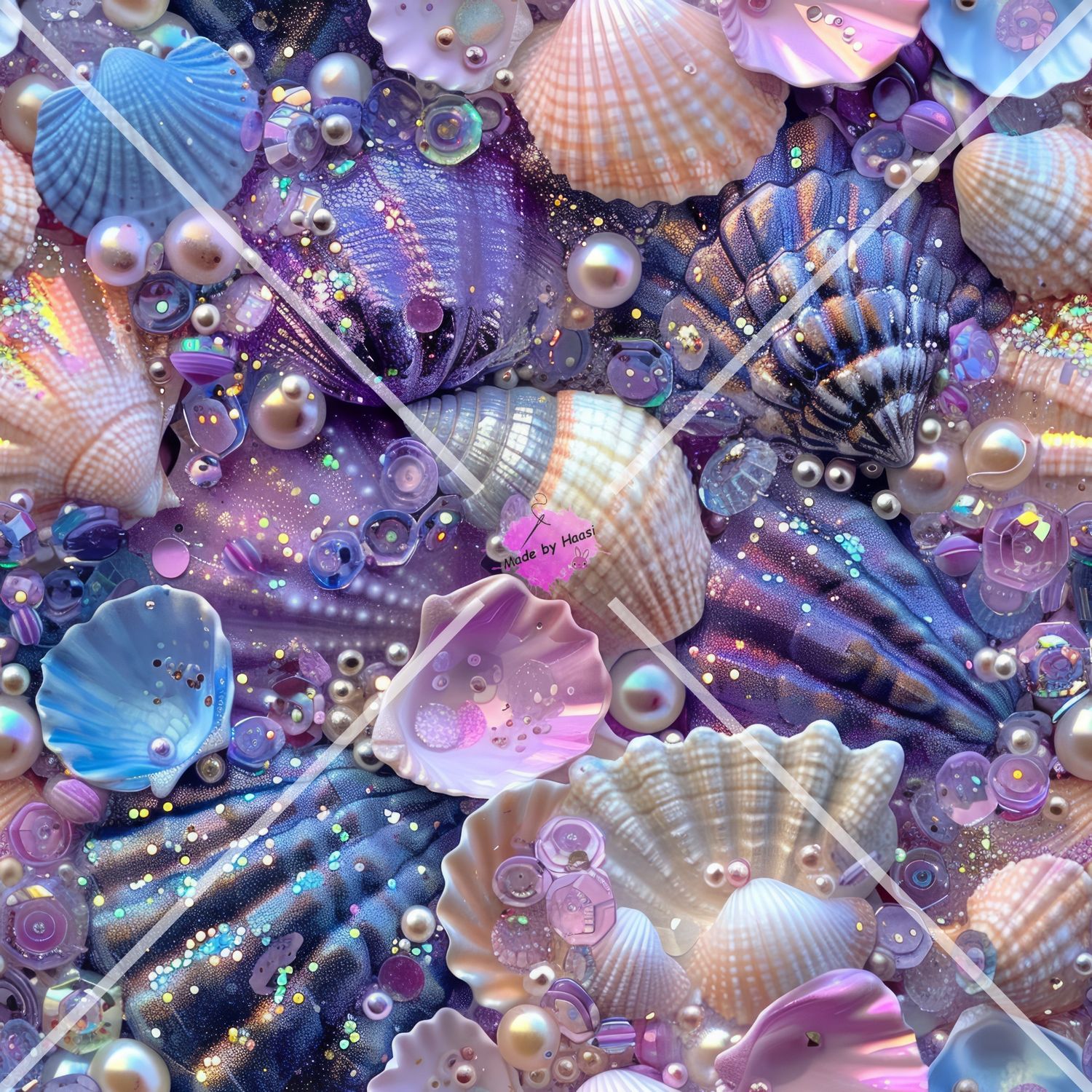 AO "Muscheln" Bio Jersey Überbreite 10 cm