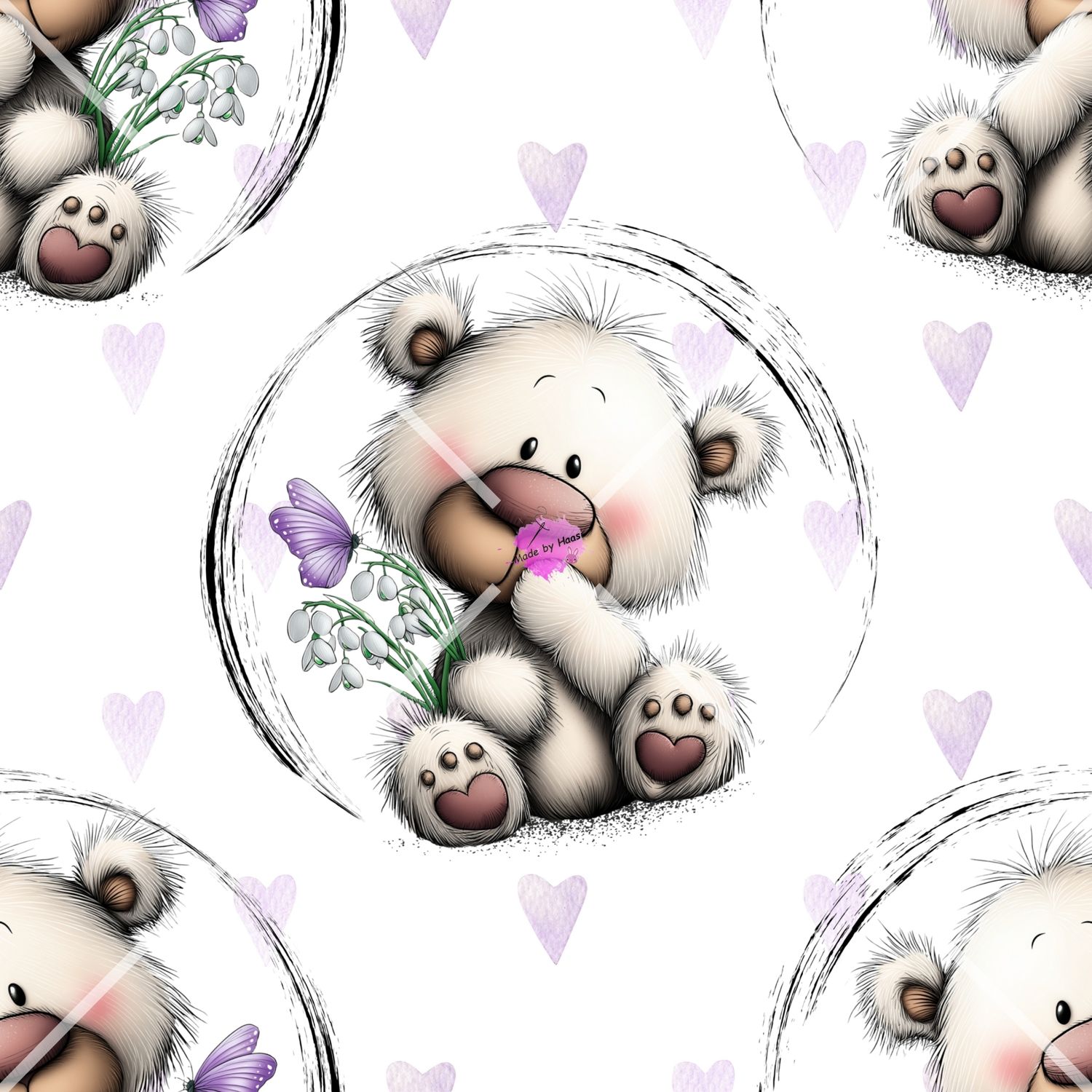 Vorbestellung AO "Kombistoff Bärli" Kuschelsweat