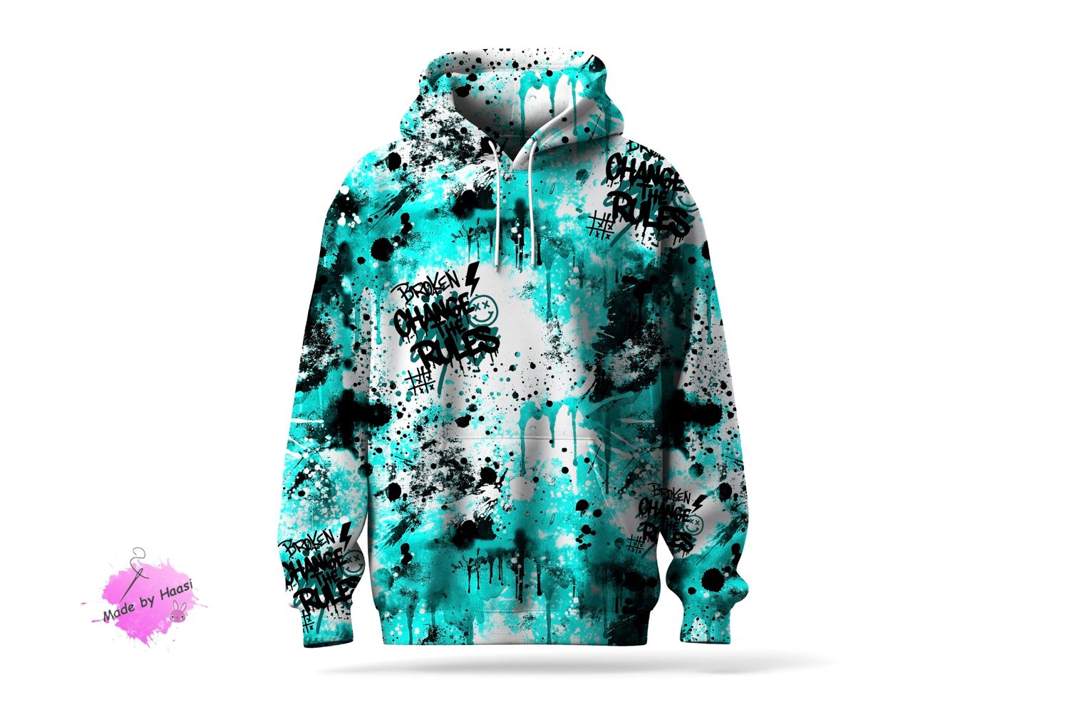 Vorbestellung AO "Streetstyle türkis hell" Bio French Terry Überbreite 10 cm