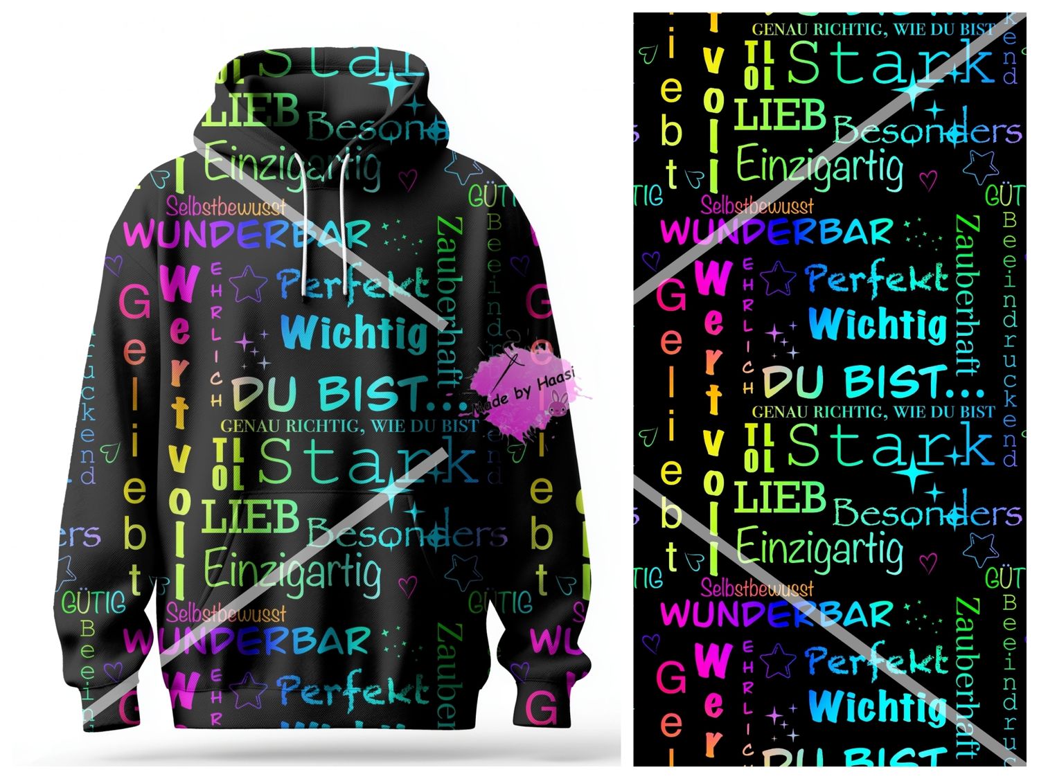 Vorbestellung AO "Du bist..." Bio Jersey Überbreite 10 cm