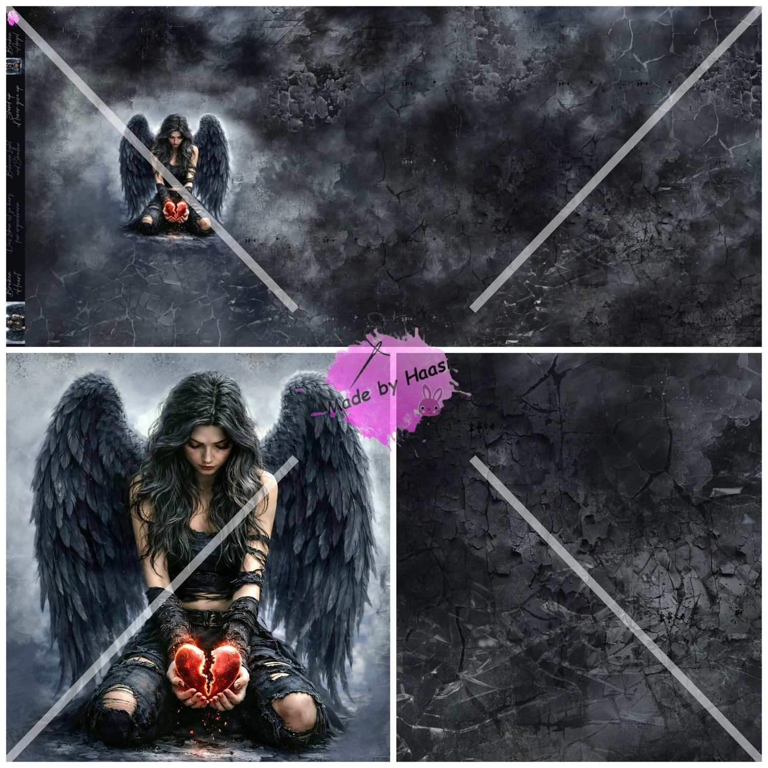 Vorbestellung Panel "Broken Angel" Bio Jersey Überbreite