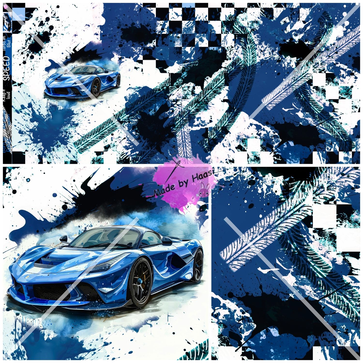 Vorbestellung Panel "Born to Race" Bio Jersey Überbreite 