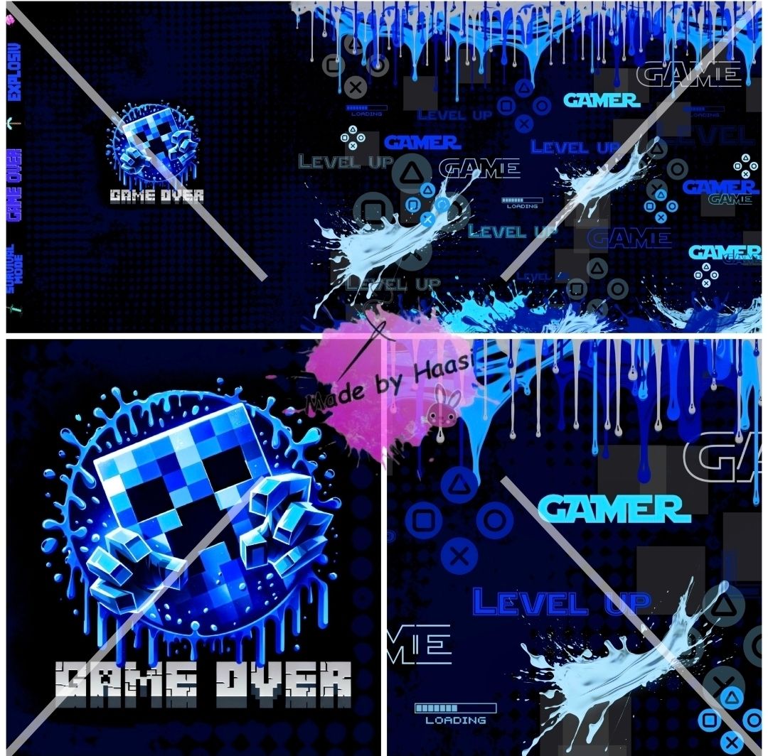 Vorbestellung Panel " Next Level blau" Bio Jersey Überbreite