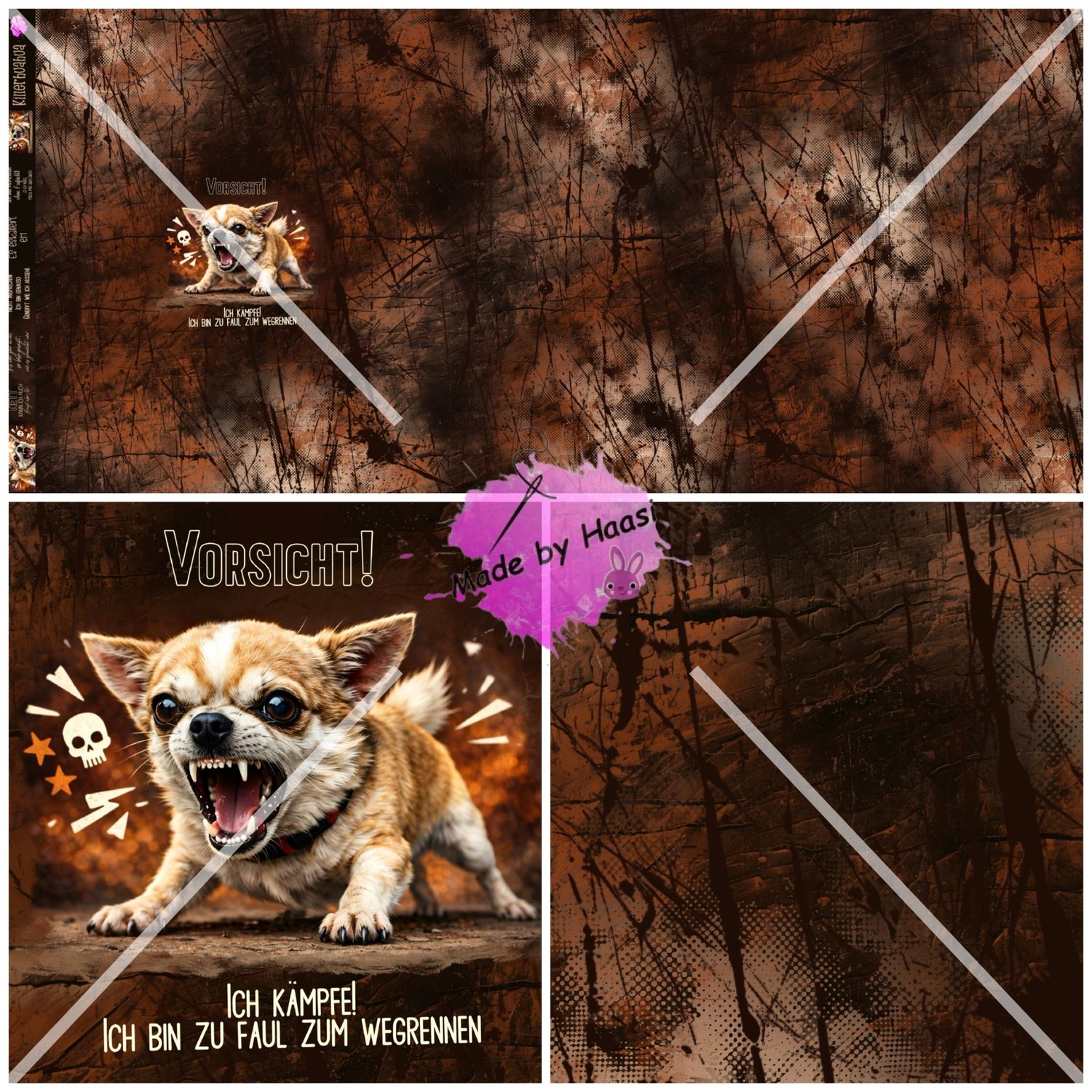 Vorbestellung Panel "Killerhuahua" Bio Jersey Überbreite