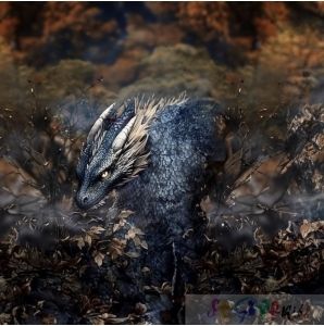 Panel Stoffkids "Drache" Sommersweat 100x180