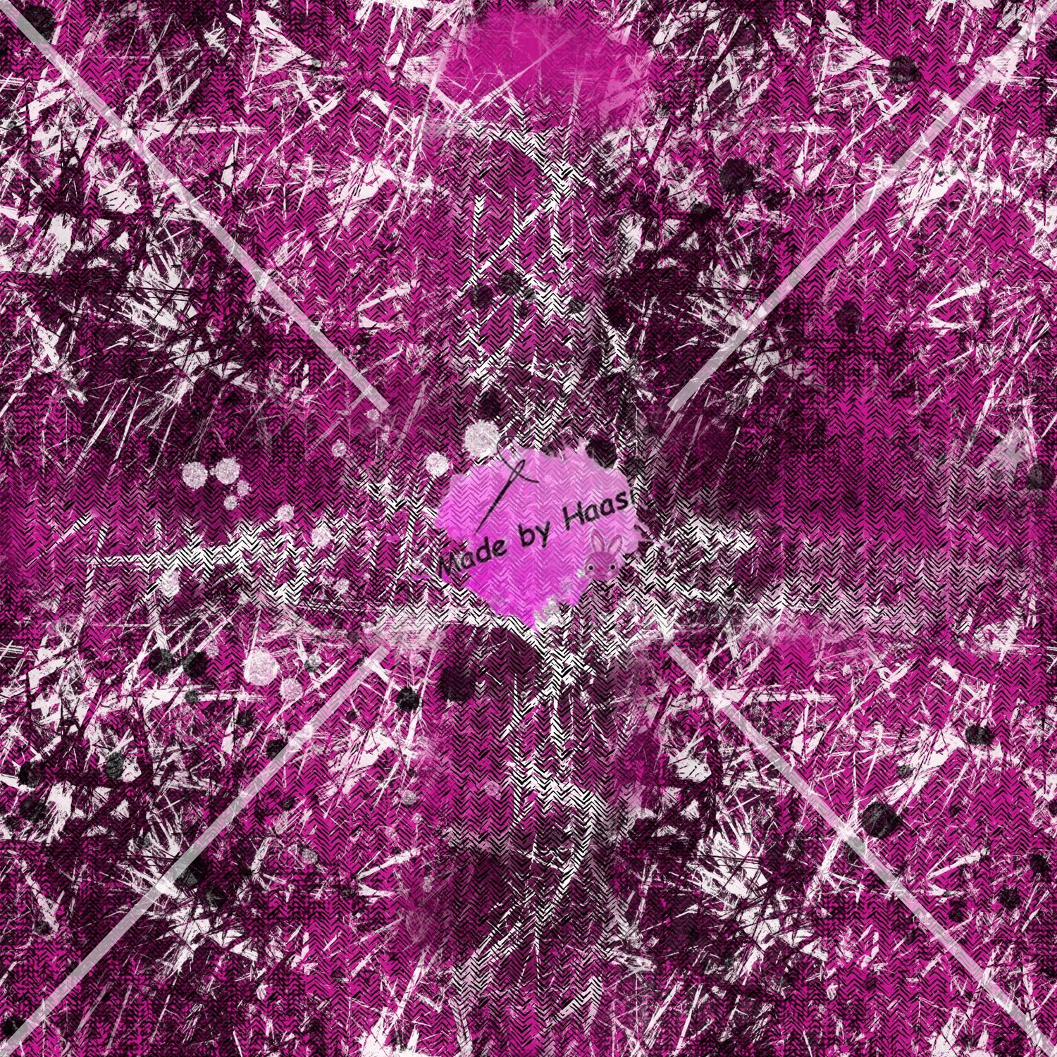 AO "Chaotic Fishgrät Pink" Bio French Terry Überbreite 10 cm