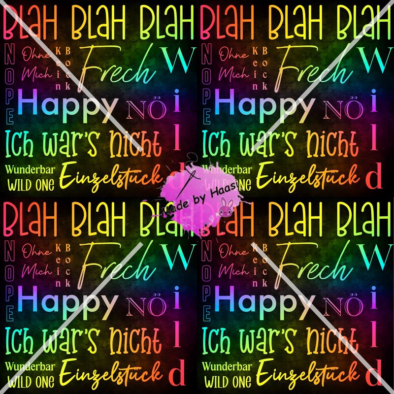 Vorbestellung AO "Rainbow Schrift" Bio Jersey Überbreite 10 cm