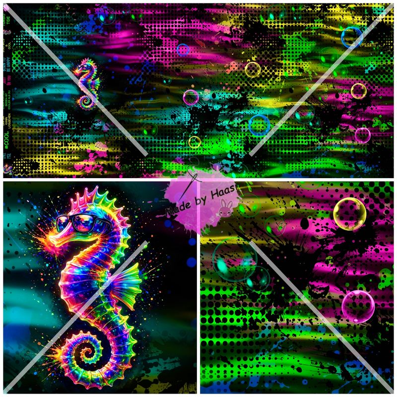 Vorbestellung Panel "Turbo Tide bunt" Bio Jersey Überbreite