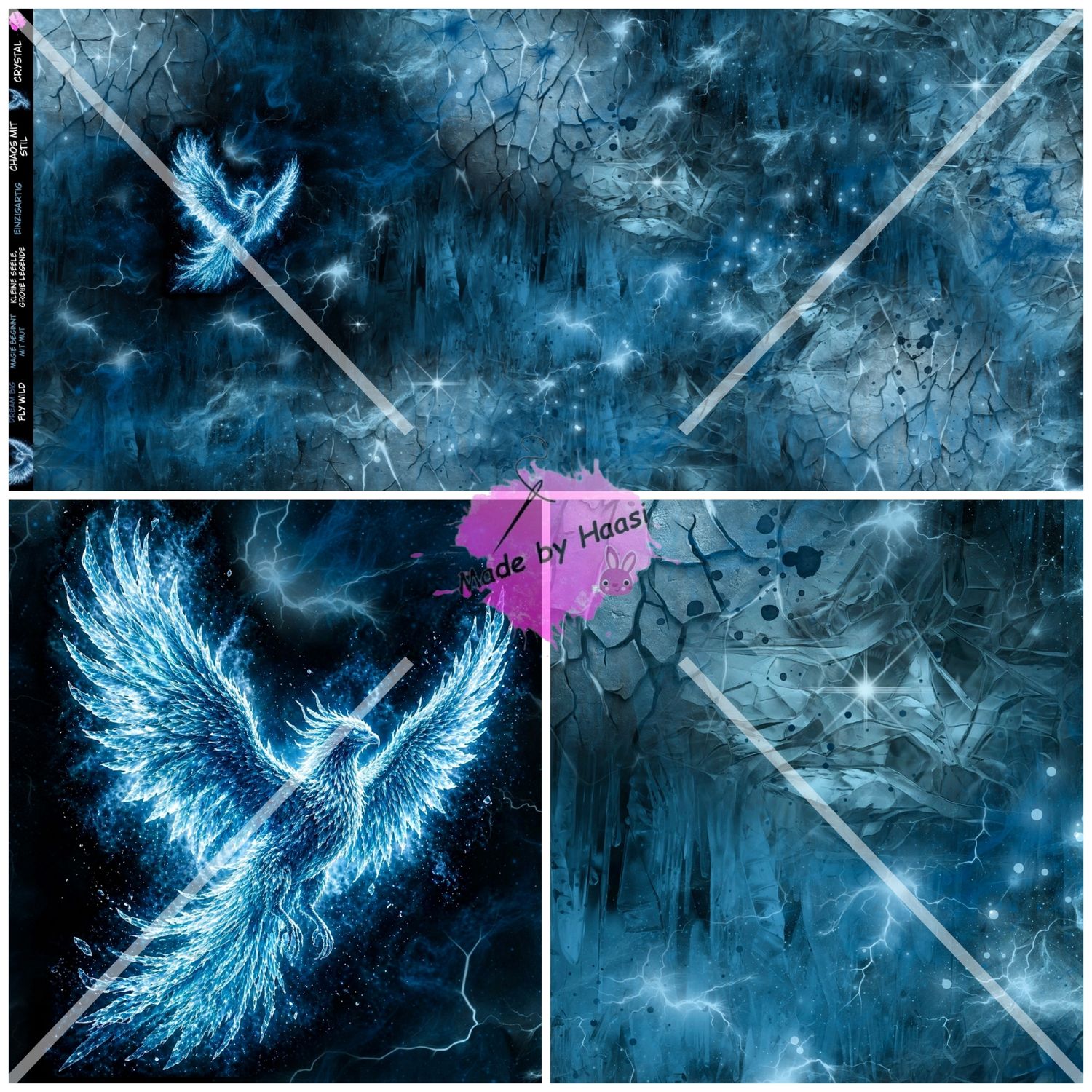 Panel "Crystal" Bio French Terry Überbreite