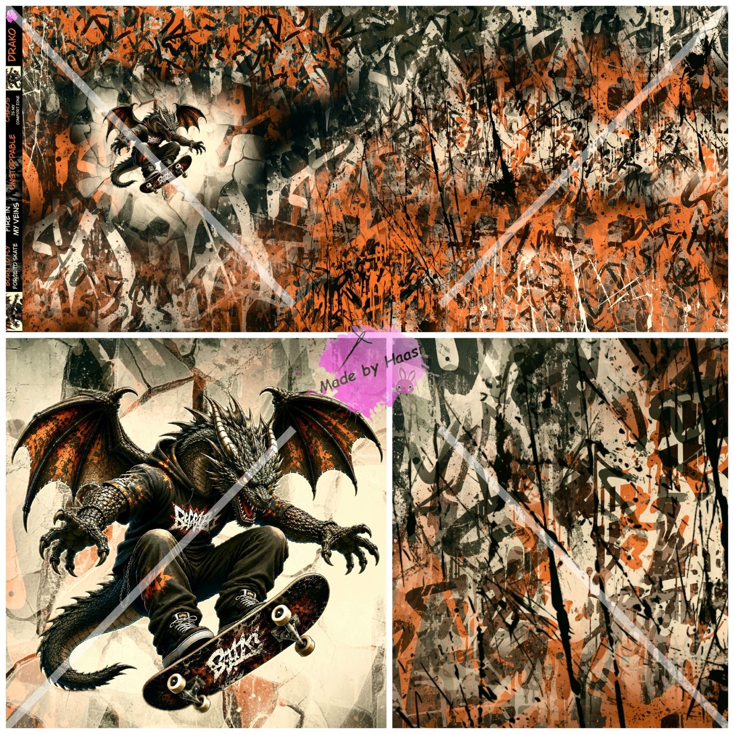 Panel "Drago" Bio Jersey Überbreite