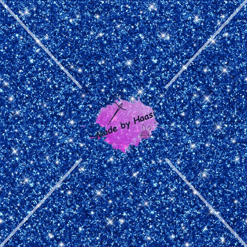 Meterware AO Meterware AO "Glitzer Blau" Bio FrenchTerry Überbreite 10 cm