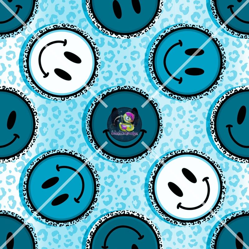 AO "Smiley türkis" Bio Jersey Überbreite 10 cm